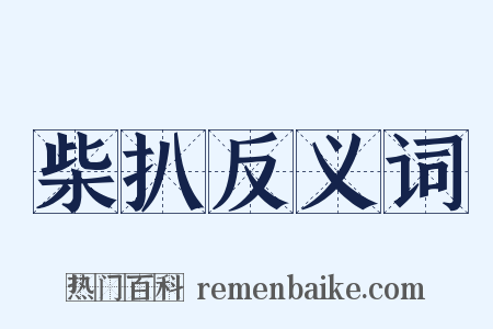 柴扒反义词是什么意思的图片